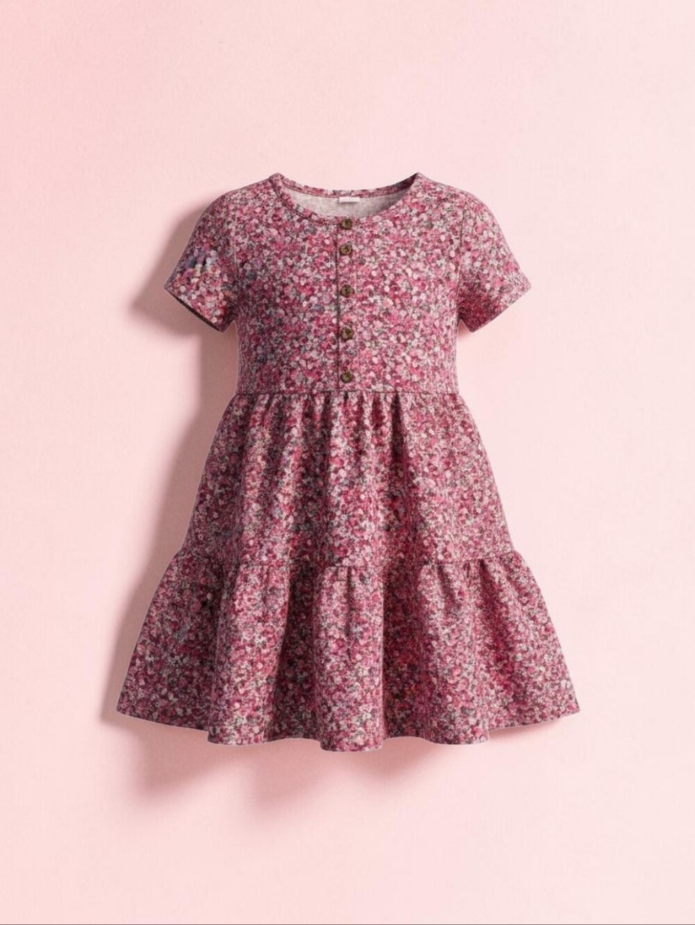 Kids • Wonder Nation • Floral Youth Dress in Mauve, Pink, Teal